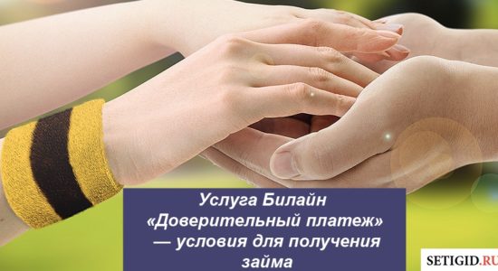 Услуга Билайн «Доверительный платеж» — условия для получения займа