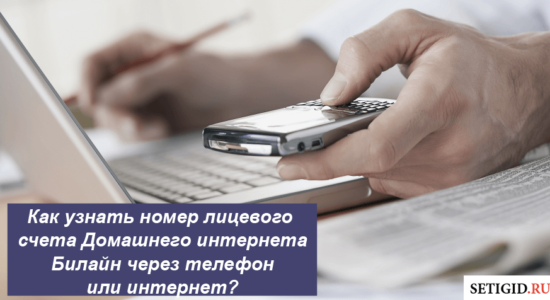 Как узнать номер лицевого счета Домашнего интернета Билайн