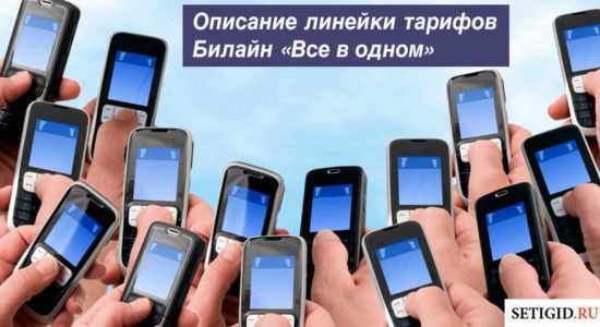 Описание линейки тарифов Билайн «Все в одном»