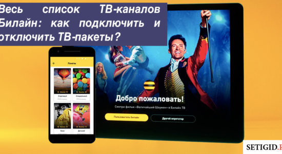 Весь список ТВ-каналов Билайн