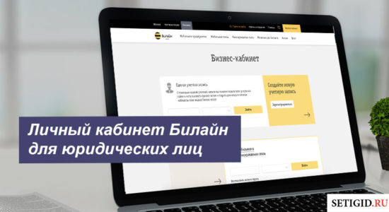 Вход в личный кабинет Билайн для юридических лиц