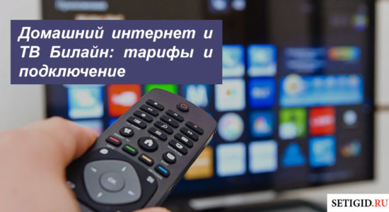 Домашний интернет и ТВ Билайн